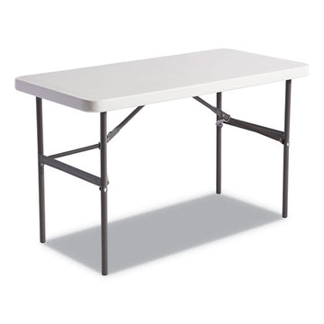 Alera® Resin Rectangular Folding Table, Square Edge, 96w X 30d X 29h, Platinum freeshipping - TVN Wholesale